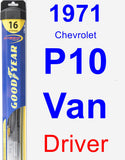 Driver Wiper Blade for 1971 Chevrolet P10 Van - Hybrid