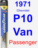 Passenger Wiper Blade for 1971 Chevrolet P10 Van - Hybrid