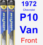 Front Wiper Blade Pack for 1972 Chevrolet P10 Van - Hybrid