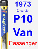 Passenger Wiper Blade for 1973 Chevrolet P10 Van - Hybrid