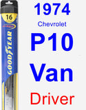 Driver Wiper Blade for 1974 Chevrolet P10 Van - Hybrid