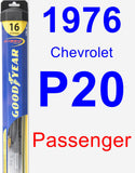 Passenger Wiper Blade for 1976 Chevrolet P20 - Hybrid