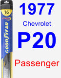 Passenger Wiper Blade for 1977 Chevrolet P20 - Hybrid