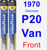 Front Wiper Blade Pack for 1970 Chevrolet P20 Van - Hybrid