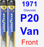 Front Wiper Blade Pack for 1971 Chevrolet P20 Van - Hybrid