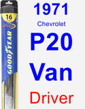 Driver Wiper Blade for 1971 Chevrolet P20 Van - Hybrid