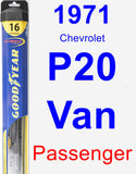 Passenger Wiper Blade for 1971 Chevrolet P20 Van - Hybrid