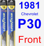 Front Wiper Blade Pack for 1981 Chevrolet P30 - Hybrid