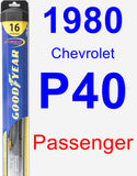 Passenger Wiper Blade for 1980 Chevrolet P40 - Hybrid