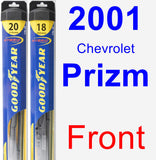 Front Wiper Blade Pack for 2001 Chevrolet Prizm - Hybrid