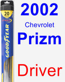 Driver Wiper Blade for 2002 Chevrolet Prizm - Hybrid