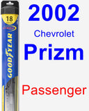 Passenger Wiper Blade for 2002 Chevrolet Prizm - Hybrid