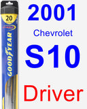 Driver Wiper Blade for 2001 Chevrolet S10 - Hybrid