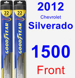 Front Wiper Blade Pack for 2012 Chevrolet Silverado 1500 - Hybrid