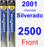 Front Wiper Blade Pack for 2001 Chevrolet Silverado 2500 - Hybrid