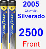 Front Wiper Blade Pack for 2005 Chevrolet Silverado 2500 - Hybrid