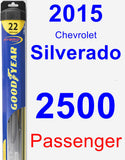 Passenger Wiper Blade for 2015 Chevrolet Silverado 2500 - Hybrid