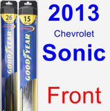 Front Wiper Blade Pack for 2013 Chevrolet Sonic - Hybrid