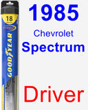 Driver Wiper Blade for 1985 Chevrolet Spectrum - Hybrid