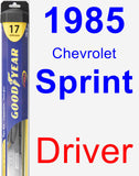 Driver Wiper Blade for 1985 Chevrolet Sprint - Hybrid