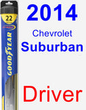 Driver Wiper Blade for 2014 Chevrolet Suburban - Hybrid