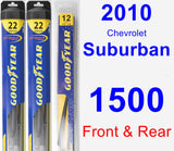 Front & Rear Wiper Blade Pack for 2010 Chevrolet Suburban 1500 - Hybrid