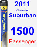 Passenger Wiper Blade for 2011 Chevrolet Suburban 1500 - Hybrid