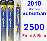 Front & Rear Wiper Blade Pack for 2010 Chevrolet Suburban 2500 - Hybrid