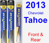 Front & Rear Wiper Blade Pack for 2013 Chevrolet Tahoe - Hybrid