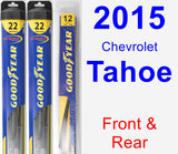 Front & Rear Wiper Blade Pack for 2015 Chevrolet Tahoe - Hybrid