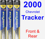 Front & Rear Wiper Blade Pack for 2000 Chevrolet Tracker - Hybrid