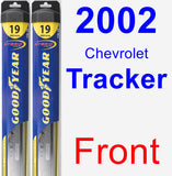 Front Wiper Blade Pack for 2002 Chevrolet Tracker - Hybrid