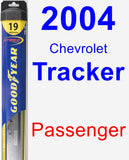 Passenger Wiper Blade for 2004 Chevrolet Tracker - Hybrid