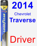 Driver Wiper Blade for 2014 Chevrolet Traverse - Hybrid