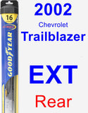 Rear Wiper Blade for 2002 Chevrolet Trailblazer EXT - Hybrid