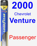 Passenger Wiper Blade for 2000 Chevrolet Venture - Hybrid