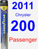 Passenger Wiper Blade for 2011 Chrysler 200 - Hybrid