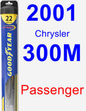 Passenger Wiper Blade for 2001 Chrysler 300M - Hybrid