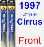 Front Wiper Blade Pack for 1997 Chrysler Cirrus - Hybrid