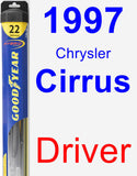 Driver Wiper Blade for 1997 Chrysler Cirrus - Hybrid