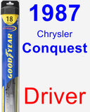 Driver Wiper Blade for 1987 Chrysler Conquest - Hybrid