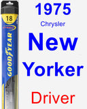 Driver Wiper Blade for 1975 Chrysler New Yorker - Hybrid