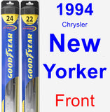 Front Wiper Blade Pack for 1994 Chrysler New Yorker - Hybrid