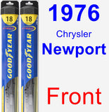 Front Wiper Blade Pack for 1976 Chrysler Newport - Hybrid