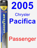 Passenger Wiper Blade for 2005 Chrysler Pacifica - Hybrid