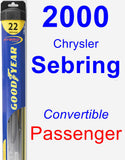 Passenger Wiper Blade for 2000 Chrysler Sebring - Hybrid