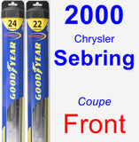 Front Wiper Blade Pack for 2000 Chrysler Sebring - Hybrid