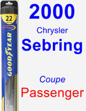 Passenger Wiper Blade for 2000 Chrysler Sebring - Hybrid