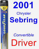 Driver Wiper Blade for 2001 Chrysler Sebring - Hybrid