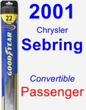 Passenger Wiper Blade for 2001 Chrysler Sebring - Hybrid